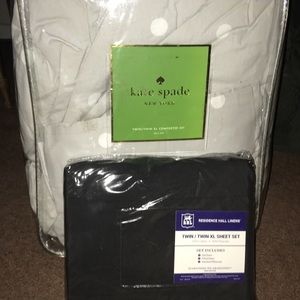 Kate Spade Comforter Set & Black sheet set Twin/XL